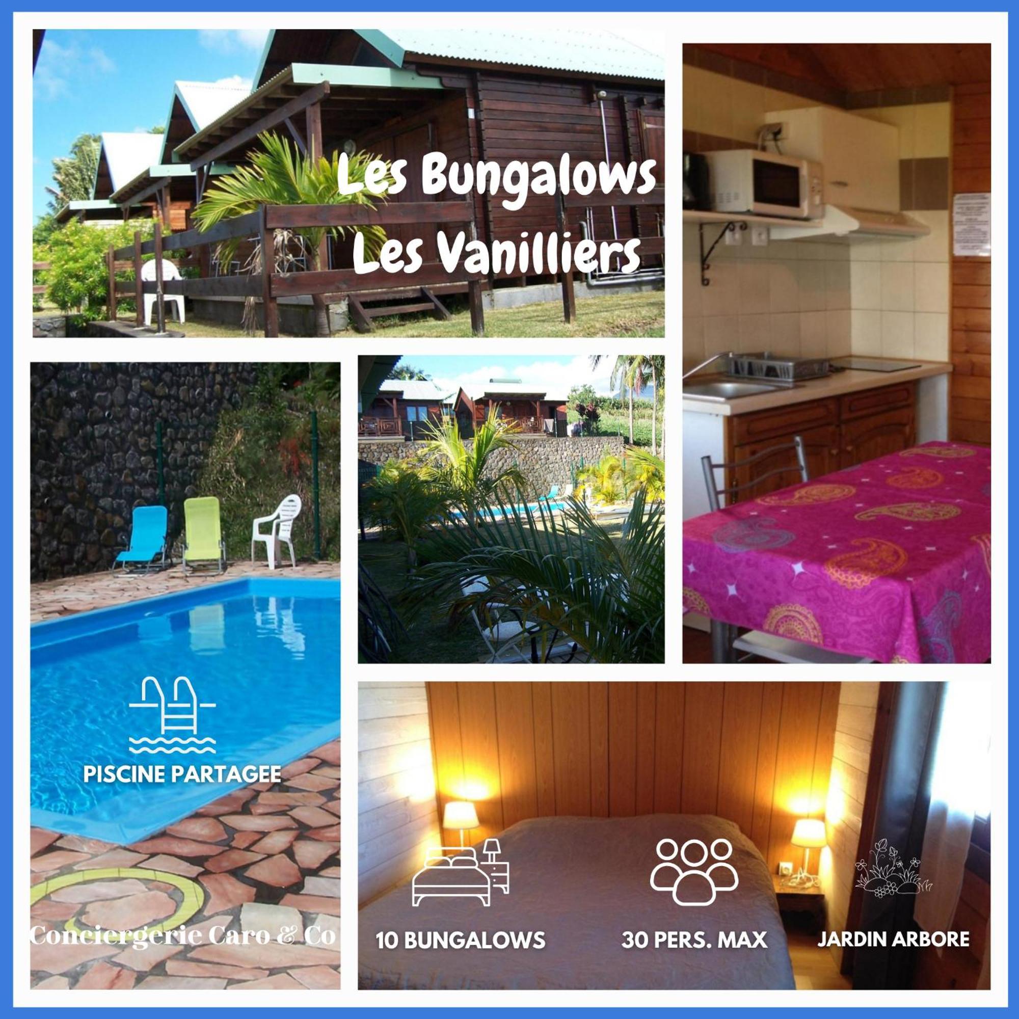 Les Bungalows Les Vanilliers, Sud Sauvage Avec Piscine Saint-Joseph Kültér fotó